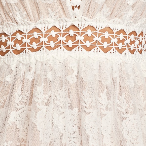 Lulu’s Magical Love White Lace Short Sleeve Mini Dress Size XS NWT - Picture 4 of 13